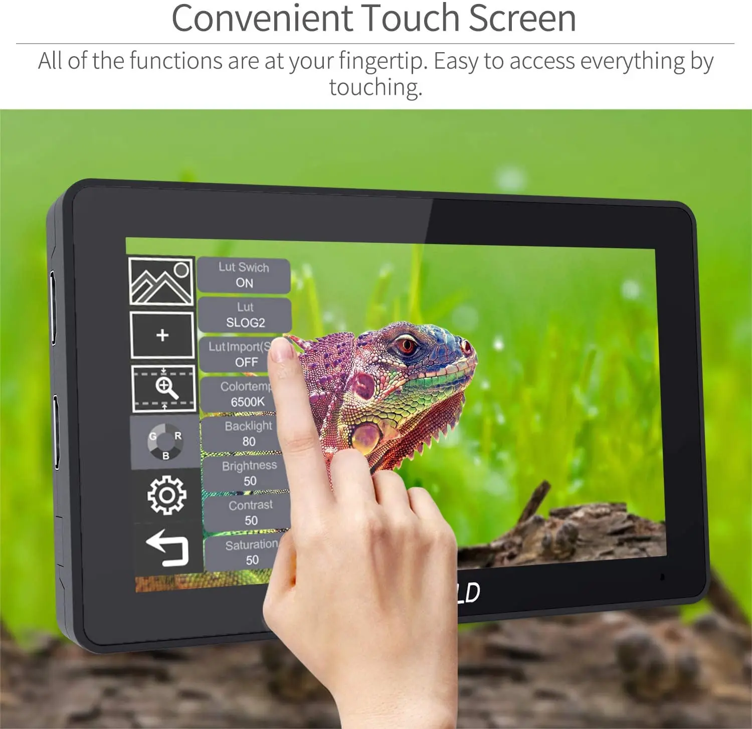 FEELWORLD-F6 Plus V2 6 ġ ī޶ DSLR ʵ , ġ ũ , HDR 3D Lut IPS FHD 1920x1080  Ŀ 