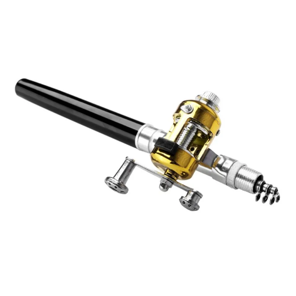 hot sale Super Lightweight Portable Fishing Set Pen Rod with Reel Mini Telescopic Fishing Rod+ Reel Pocket Fishing Reel