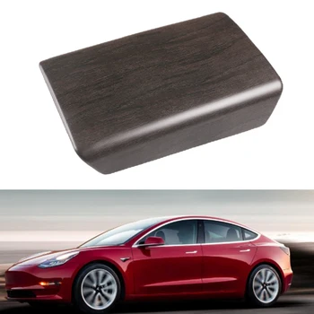 

Oak Grain Car Center Console Pad Armrest Box Cover for Tesla Model 3 Armrest Case Protector Console Lid Protective Cover