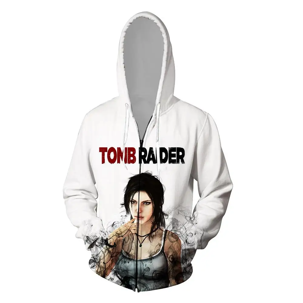 

Fashion design funny 3D Print jackets hot game Tomb Raider Harajuku coat bodybuilding Casual Hip Hop streetwear 2019 new