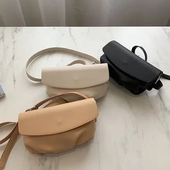

Bag female 2020 new solid color fashion casual female bag temperament white belt bag ladies shoulder bag female bag bags