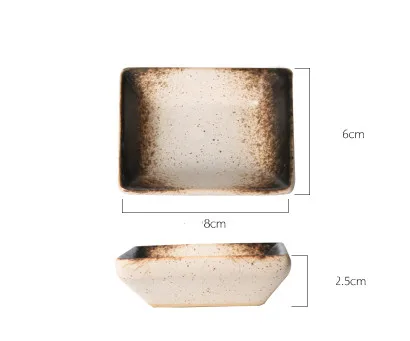 Японский стиль тарелка для соуса тарелка для соевого соуса горчичное маленькое блюдо Бытовая керамика ресторанная посуда - Цвет: K