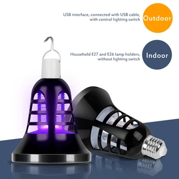 

USB Electronic Insect Killer Zapper Light Mosquito Killer Lamps Mosquito Killer Lamp LED Light Bulbs Bug Zapper Mosquito Light