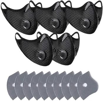 

Bike Masks With 10pcs Filter Unisex Dust Outdoors Sports Mouth Cover Mask Dustproof Breathable Breathable mascarillas negras