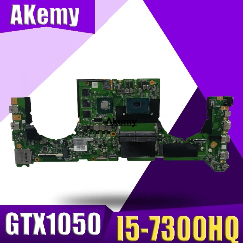 cheap Akemy DABKNMB28A0 Laptop motherboard for ASUS ROG Strix GL703VD GL703V original mainboard I5 7300HQ GTX1050