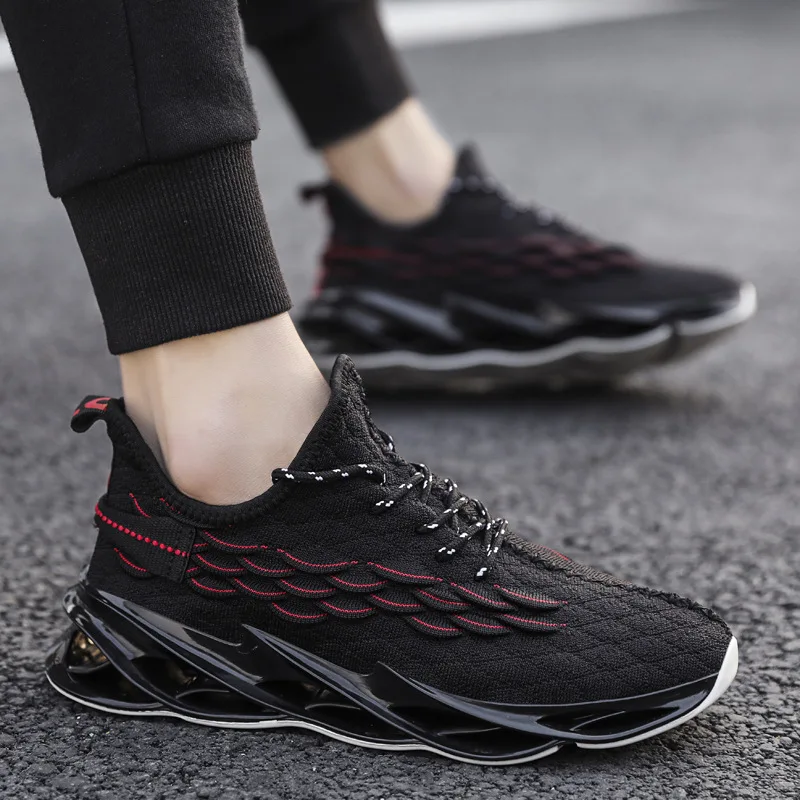 

Shoe Men's Trendy Shoes Sports 2020 Spring Summer New Style Korean-style COUPLE'S Shoes Blade Black And White with Pattern MEN'S