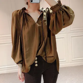

Long Sleeve Shirt Coffee Color Blue