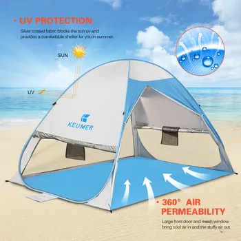 

Outdoor Beach Tent Ultralight Anti Uv Folding Tent Pop Up Automatic Open Tent Family Tourist Fish Camping Sun Shade Tent JG3