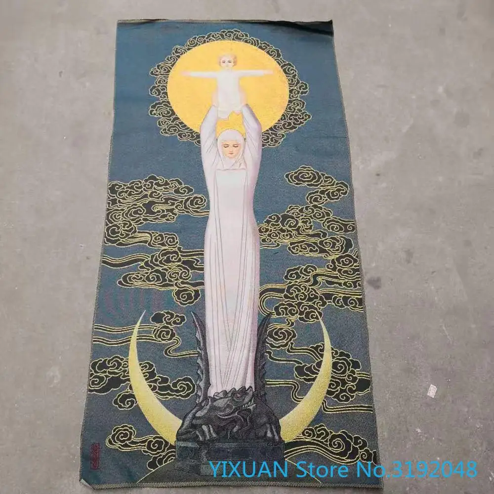 

Статуя Ангела и богини, изысканная вышитая подвесная картина,