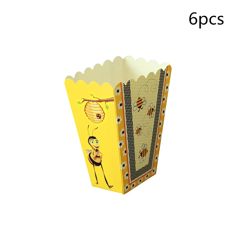 

6pcs/pack Butterfly Bee popcorn boxes cartoon Butterfly Bee theme popcorn boxes Butterfly Bee birthday party decorations