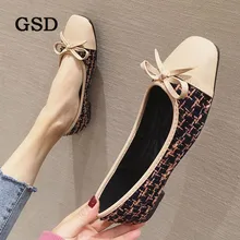 Классическая модная обувь в клетку; женская обувь на плоской подошве, украшенная бантом; женская обувь на плоской подошве; удобная повседневная обувь; женская обувь больших размеров