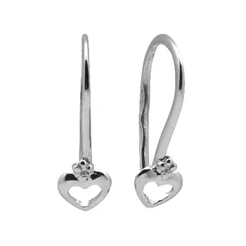 

Silver earrings with diamonds e0601sg05157400
