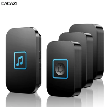 

Home Wireless Waterproof Doorbell 300M Remote 3 Button 1 Receiver US EU UK AU Plug Intelligent Battery Calling Door Bell Chime