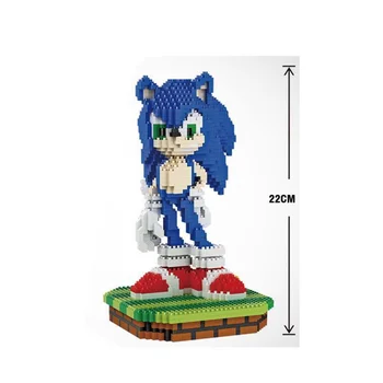 

sonic Daisy Lu uncle's brother Husky micro diamond small particles building blocks children assembled DIY educational toys gift