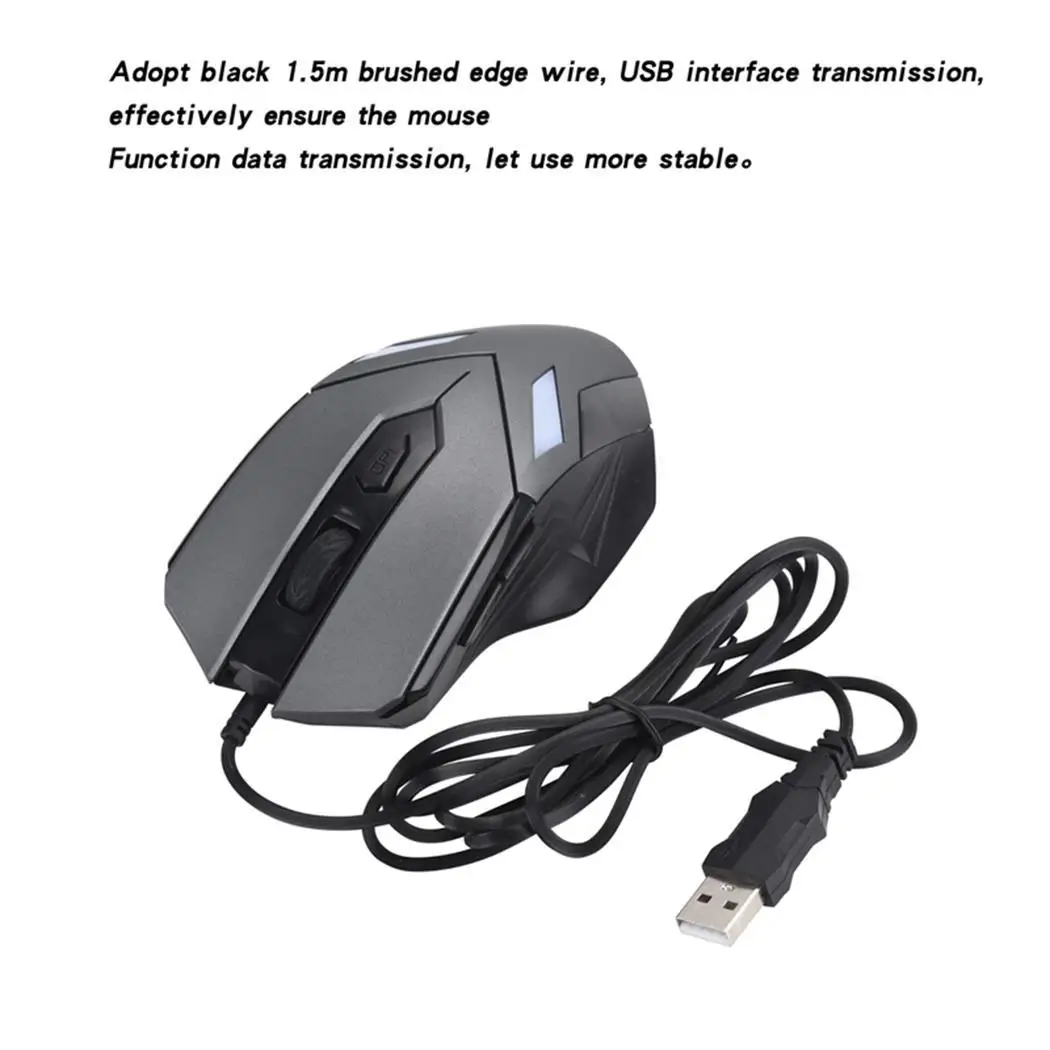  2400dpi Adjustment USB 6D Wired Optical Computer Gaming Mouse Mice for Computer PC Laptop for Dota 