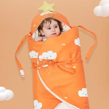 

Newborn Baby Adjustable Cotton Swaddle Wrap Blanket Soft Cartoon Printing Protective Sleep Bag Sleeping Sack Stroller Wrap