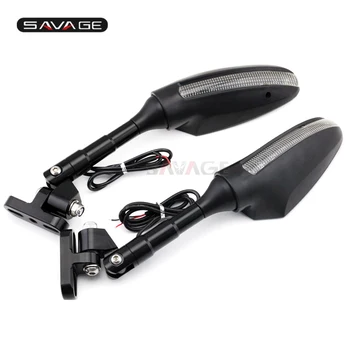 

Rearview Mirrors LED Turn Signal For KAWASAKI NINJA 300/ ZX-6R 2013-2018 14 15 16 17 Motorcycle Adjustable Side Rear View Mirror