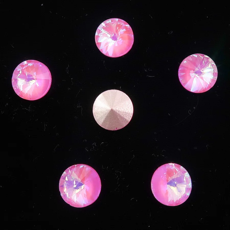 Стеклянные кристаллы 8 мм 10 мм желейные конфеты AB& радужные цвета микс круглые Rivoli Форма Клей На Стразы бусины ручной работы diy Обрезка - Color: A42 Rose AB