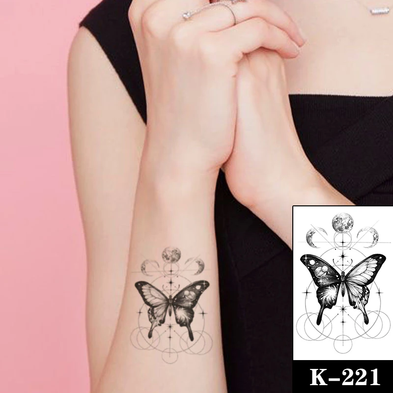 Monarch butterfly and triple moon tattoo design Ig brittnaami  rdrawing