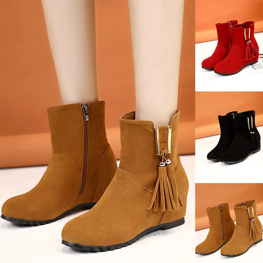 ladies wedge booties