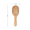 1PC Wood Comb Professional Healthy Paddle Cushion Hair Loss Massage Brush Hairbrush Comb Scalp Hair Care Healthy bamboo comb 5