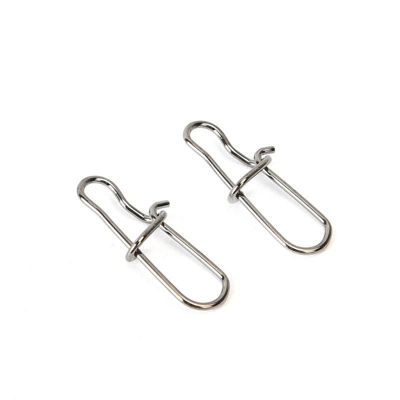 10 PCS Fishing Gear Pin 8 Sub-Ring Fast Clip Lock Snap Swivel Solid Rings Safety Snaps Fishing Hook Connector Fishing Tools