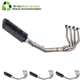 

Motorcycle Full Exhaust Escape System Modified Middle Link pipe Slip-On with db killer For Kawasaki Z800 2012-2016