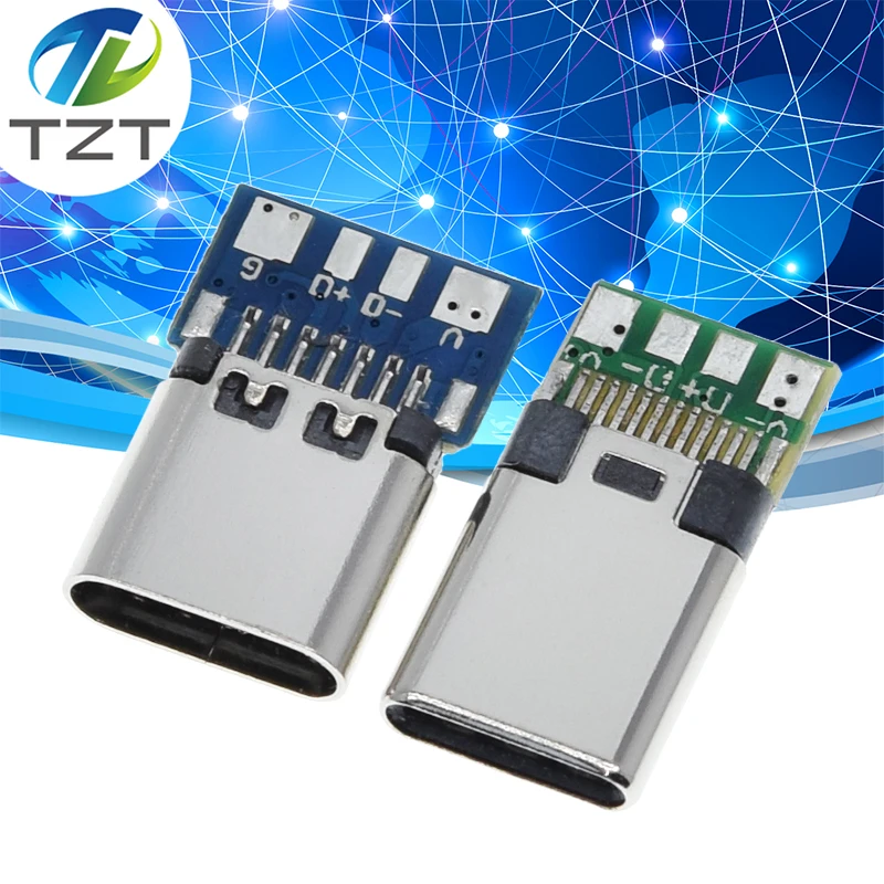 10 шт. разъем USB 3 1 Type C 12/24 контактов розетка Мама/папа адаптер розеток для пайки