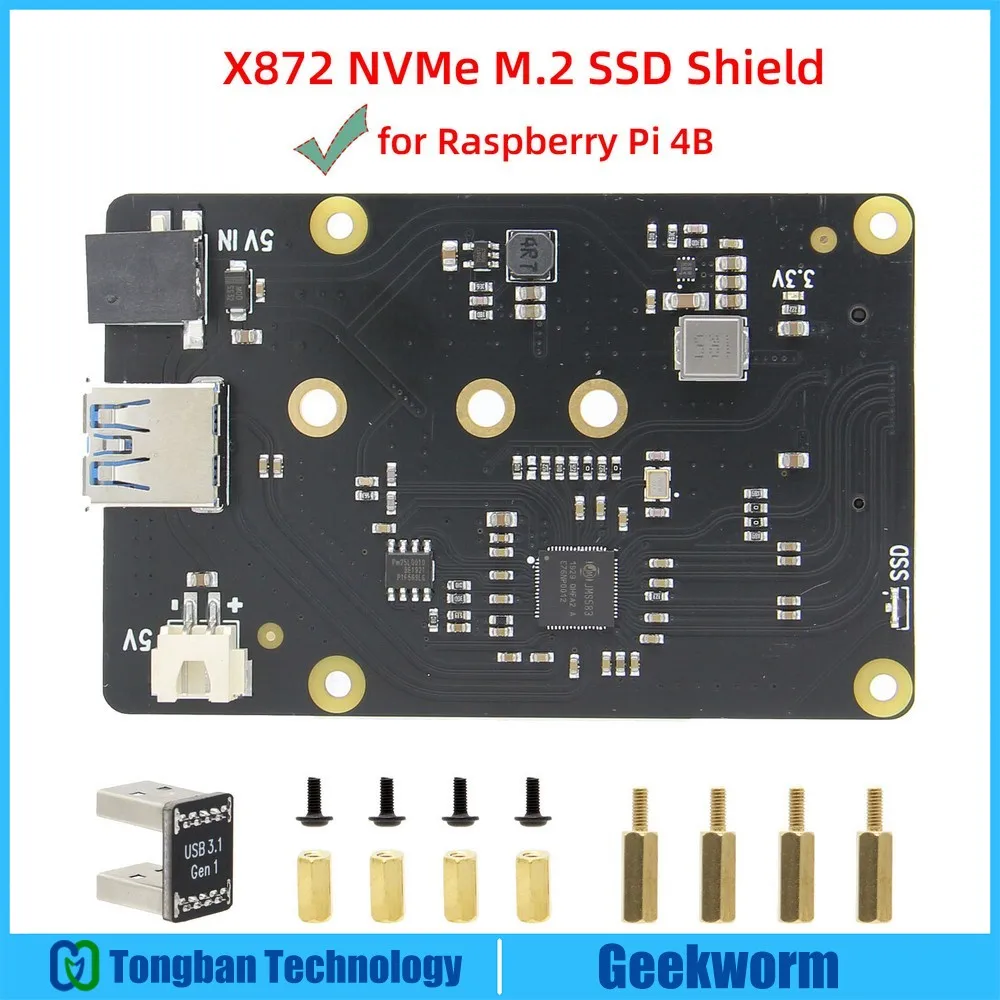 Raspberry Pi 4 Модель B M.2 NVMe SSD щит 2280/2260/2242/2230 плата расширения хранения X872 для