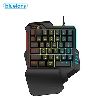 

35 Keys One Hand Control Colorful Mechanical Gaming Keyboard for PUBG Mobile