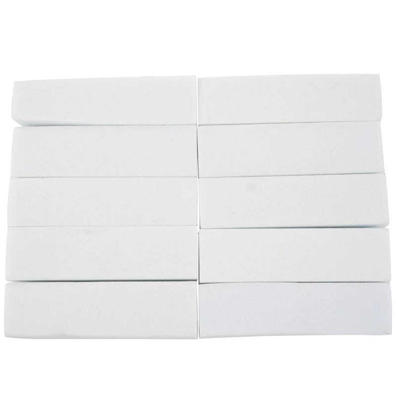 

10 x White Acrylic Nail Art Tips Buffer Buffing Sanding Block Files Manicure Tool