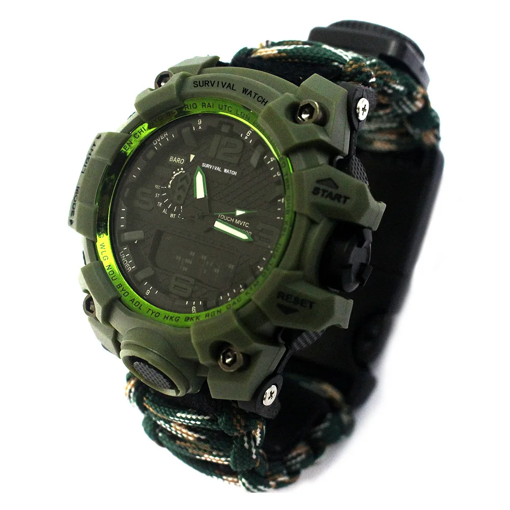 

Korean-style Trend Men And Women-Digital Watch Is Multi-functional Umbrella Rope Weaving Electronic Watch Waterproof Defensive W
