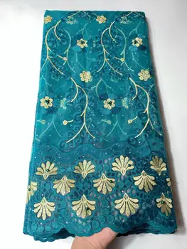 

New Coming African Swiss Voile Lace In Switzerland Stoned Nigerian Tulle Lace Fabric For Dress Swiss Cotton Lace Fabrics