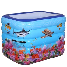 Прозрачная детская плавающая бочка Надувная Детская бытовая Ванна бочка утолщенный детский бассейн в помещении Bb