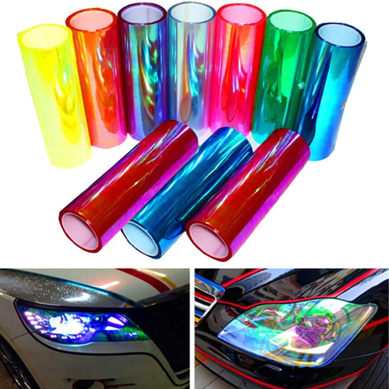 

Car Sticker Light Film Wrap Chameleon Light Film Colorful Car Light Film Car Styling Chameleon Headlight Taillight Vinyl Tint