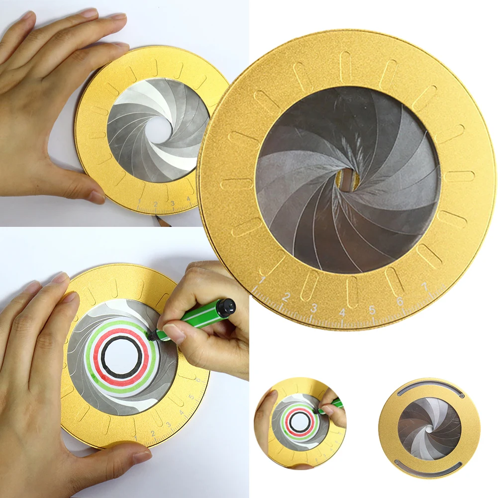 

Stainless Steel Professional Stationery Baking Precise Adjustable Rotary Circle Drawing Tool Inspiring Party Measuring Ruler