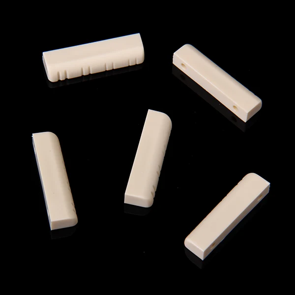 5 Pcs Beige Plastic 8 String Mandolin Slotted Nuts Durable Replacement Parts New