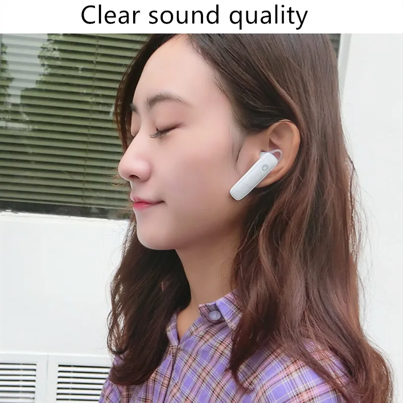 M165 Bluetooth-наушник на одно ухо 4,1 Беспроводной наушники-вкладыши Bluetooth вкладыши с микрофоном Портативный хэндс-фри гарнитура в деловом стиле