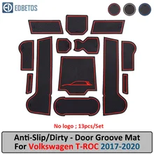 Противогрязный коврик для VW T-ROC Volkswagen TROC T ROC аксессуары для двери паз слот для ворот Противоскользящий коврик для автомобиля