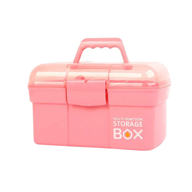 

Large Storage Box Cosmetics Box Nail Tool Box Plastic Toy Box Household First Aid Medicine Box Make Up Tool*
