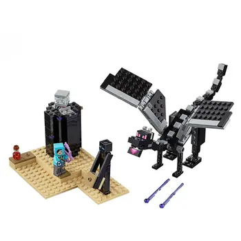

The End Battle Shadow Dragon Building Blocks With Steve Action Figures Compatible Lepining MinecraftINGlys Sets Toys 21151