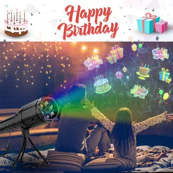 

LED12 picture flashlight projection lamp USB charging Christmas ball party light card film light Halloween animation light