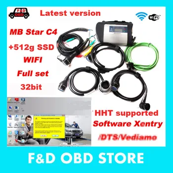 

OBD2 connector MB star C4 and 512g SSD with the latest software DASWISEPCVediamoDTSHHT support Wifi 32bit
