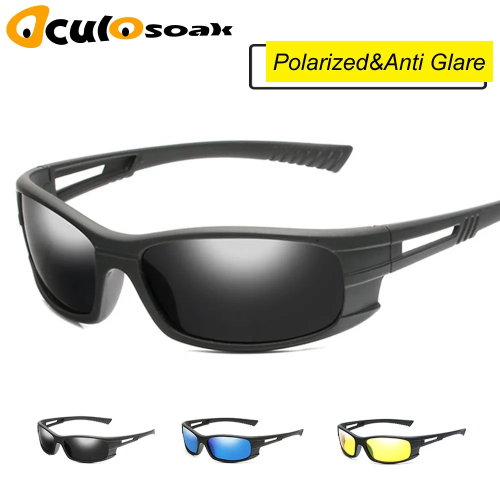 

Men HD Polarized Sun Glasses UV400 Black Frame Plastic Sunglasses Women Oval Driving Sport Glasses Gafas De Sol G063