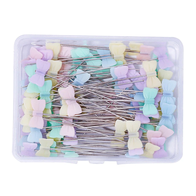 50pcs/box Dressmaking Pins Embroidery Patchwork Pins DIY Handmade Sewing Patchwork Pins Big Head Pins Sewing Tool Needle Arts A