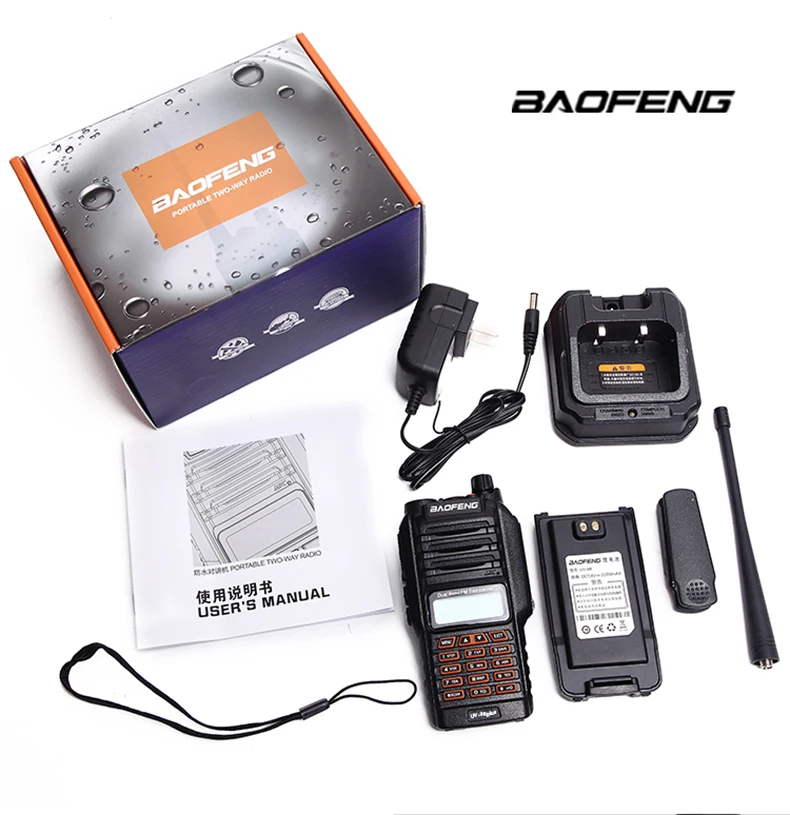 Long Range Walkie Talkie Baofeng UV 9R Plus V2 160 Chanels 2 way radio 30kms