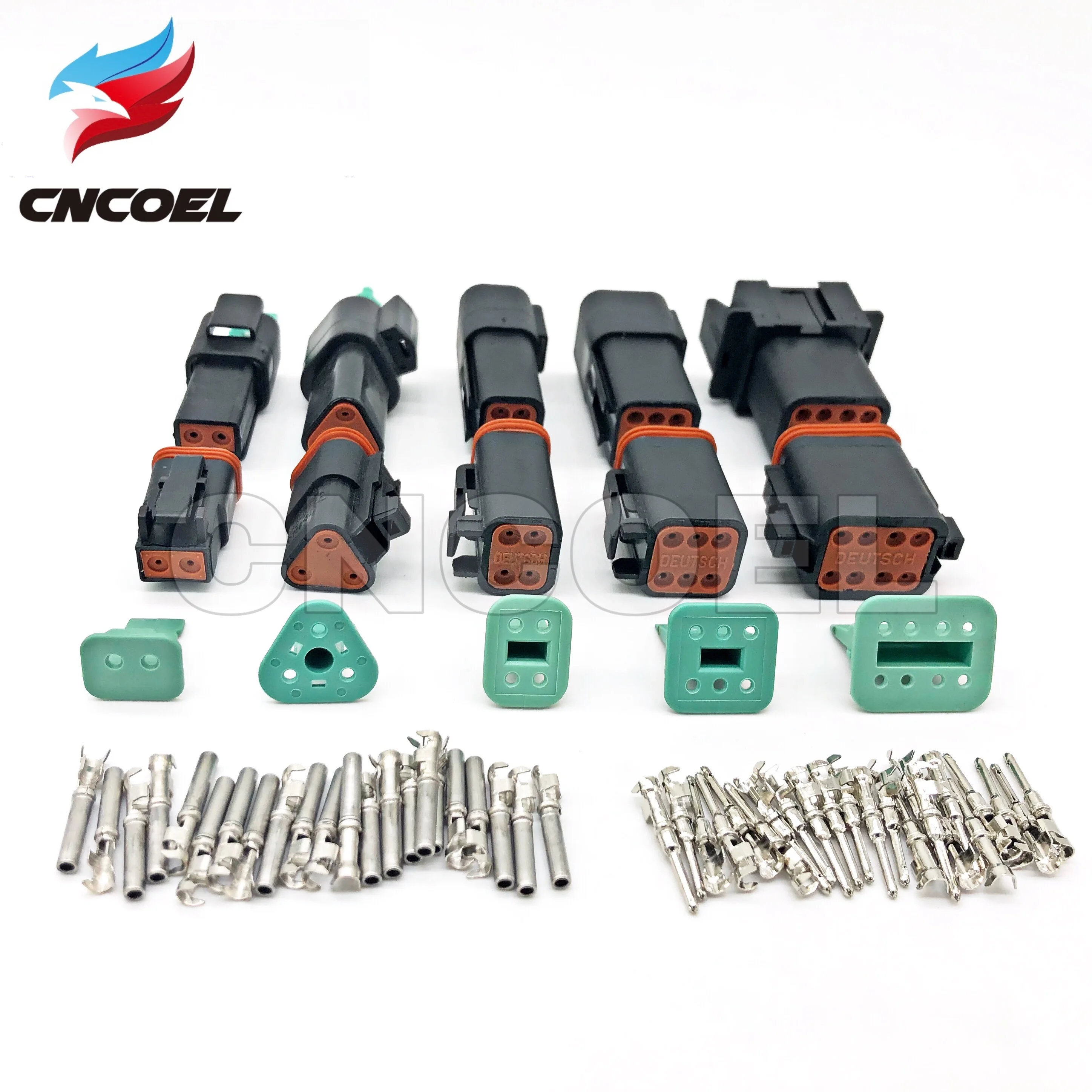 

Deutsch DT Series Black Connector Waterproof Electrical Plug DT06/DT04 2/3/4/6/8 Pin Engine/Gearbox For Car Bus Motor Truck