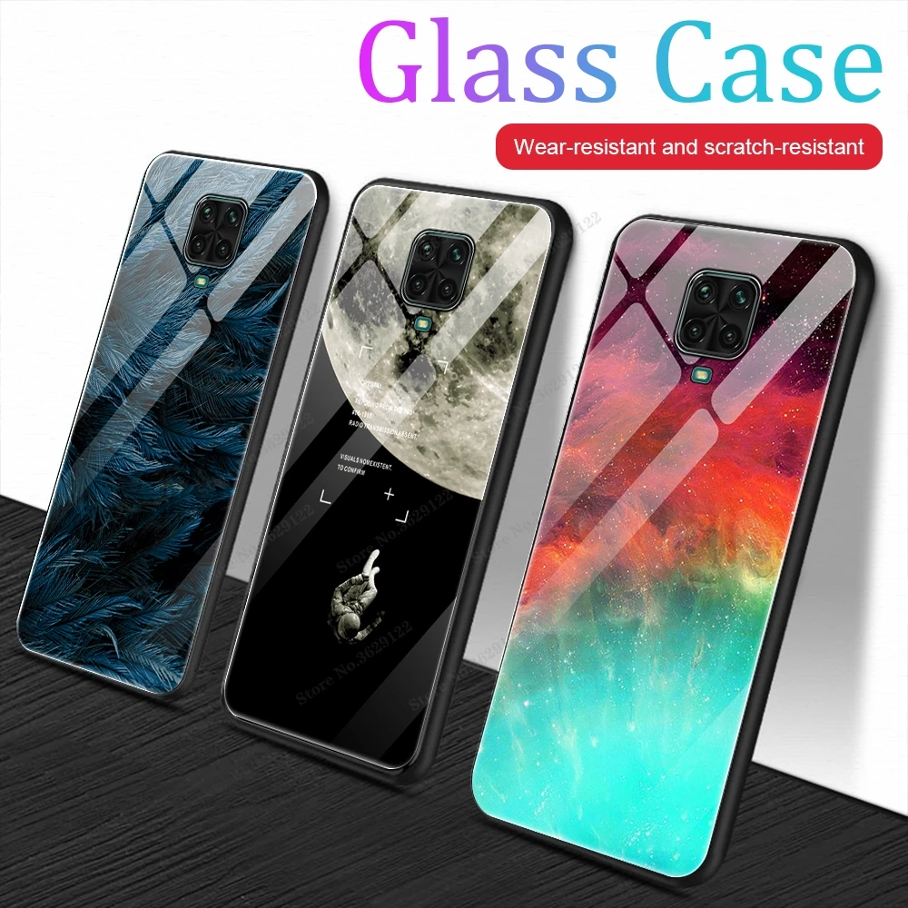 Чехол из закаленного стекла для Xiaomi Redmi Note 9, чехлы для Xiomi Redmi Note 9 Pro 9S 9A 9C 9, жесткие задние чехлы из поликарбоната с мягкими силиконовыми краями|Бамперы| | АлиЭкспресс