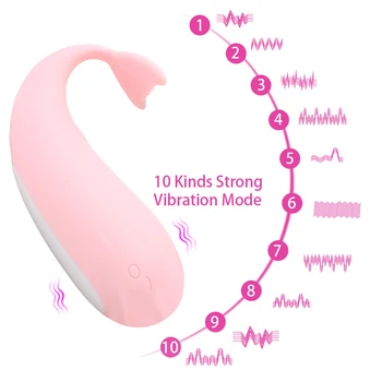 10 Modes APP Vibrator Wireless Bluetooth Control Panties Sex Toys for Women Whale shape G Spot Clitoris Stimulator Vibrating Egg 2