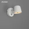 Aisilan LED Bedside Bedroom Dimmable Wall Lamp Living Room Nordic Creative  Reading Infinite Dimming Switch Wall Light ► Photo 2/6